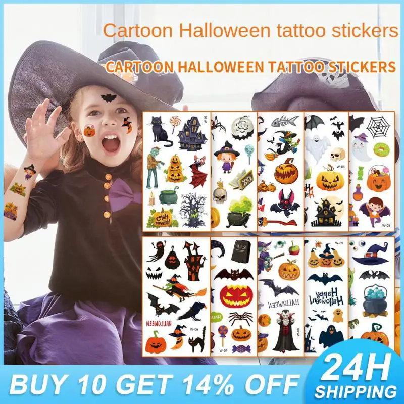 

Disposable Stickers Tattoo Stickers Not Easy To Fall Off Clear Halloween Stickers Water Proof Environmental Friendly Halloween