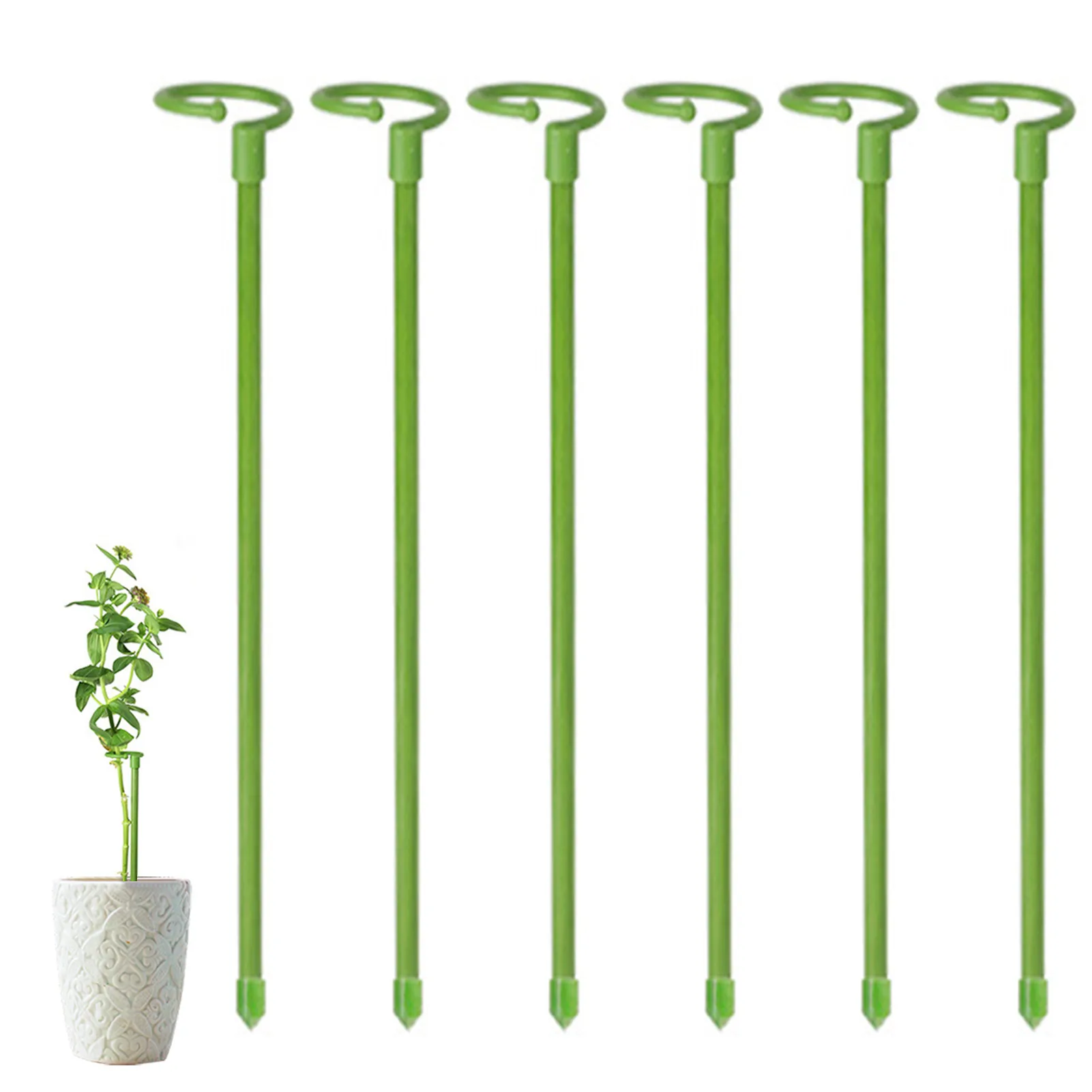 

Plant Support Stakes Garden Tall Single Stem Support 6PCS Plant Cage Support Rings For Flowers Tomatoes Peony Lily Rose
