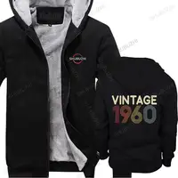 new Vintage 1960 thick for Men falls 60th Birthday Gift hoodies Cotton winter fall 60 Years Old fleece Casual Tops Clothes
