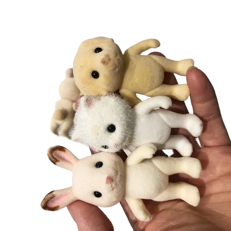 Фигурки животных в виде семьи леса кролика медведя собаки ворсистые фигурки