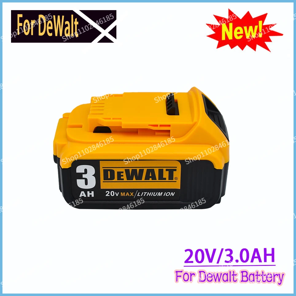 

100% Оригинальный аккумулятор DeWalt 20 в 3000 мАч для электроинструмента, литиевая батарея 18650 DCB205 DCB204-2 20 в DCB206