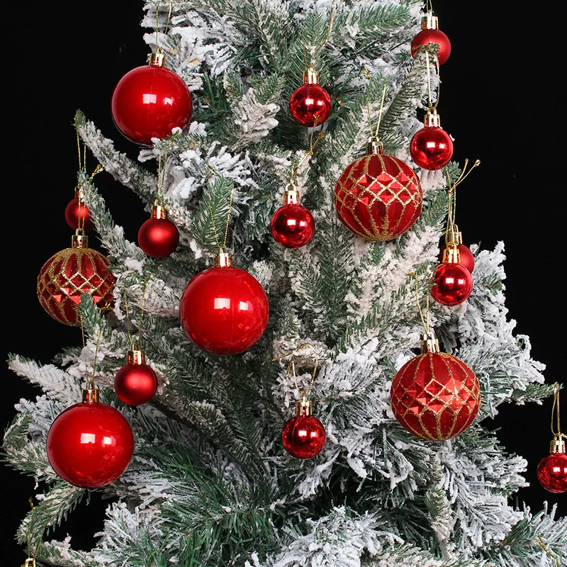 

Christmas Ball,40pcs Xmas Tree Ornament Set Red Gold Green Shatterproof Ball Decorations for Christmas Party Home Decor Pendants