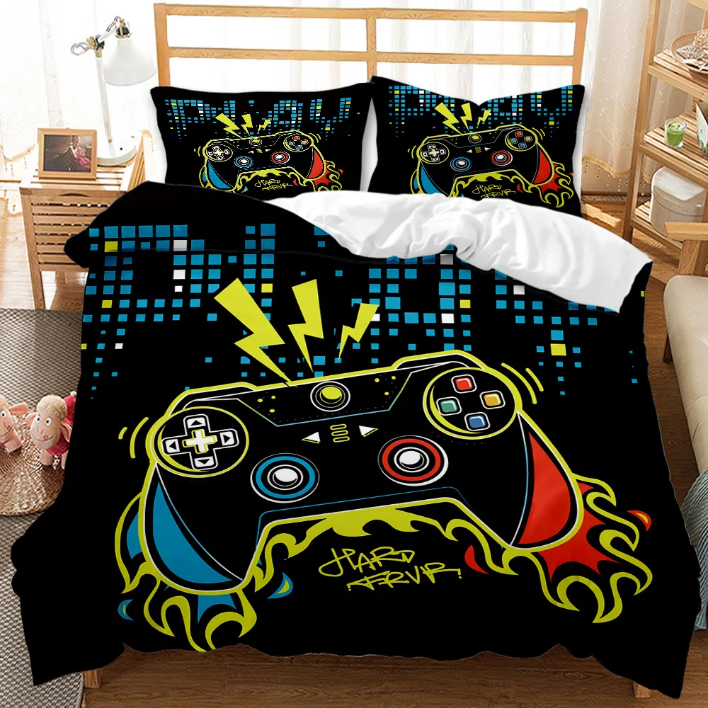 Gaming Bedding Set Gamer Room Decor Gamer Comforter Cover Bo