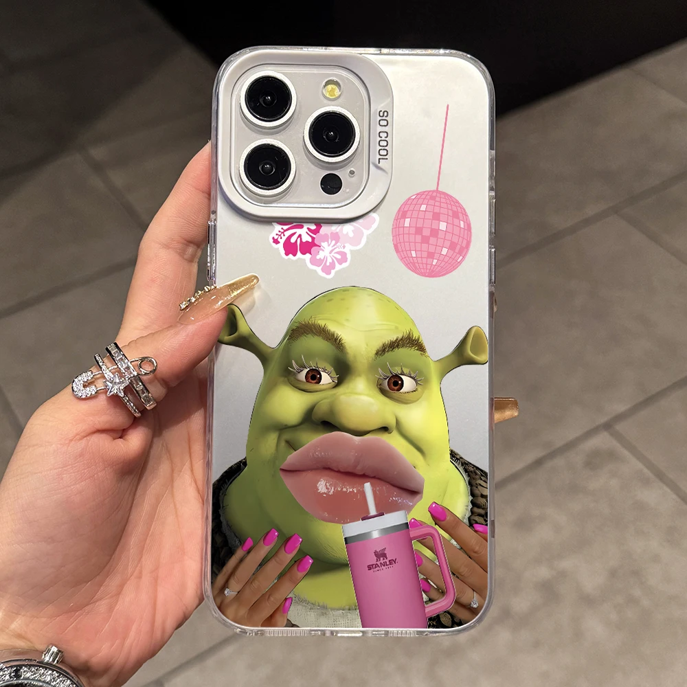 Чехол для телефона Funny Monster Shreks для Xiaomi Redmi 14C 13C 12C 10C 9C Note 14 13 12 11 10 9 8 S Pro Plus 4G 5G Silver Hard Cover (art.: 3920ccab08601) - 3920ccab08601