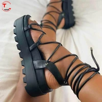 womens gladiator platform sandals womens ankle strap wedges womens fashion lace up shoes womens non slip womens footwear