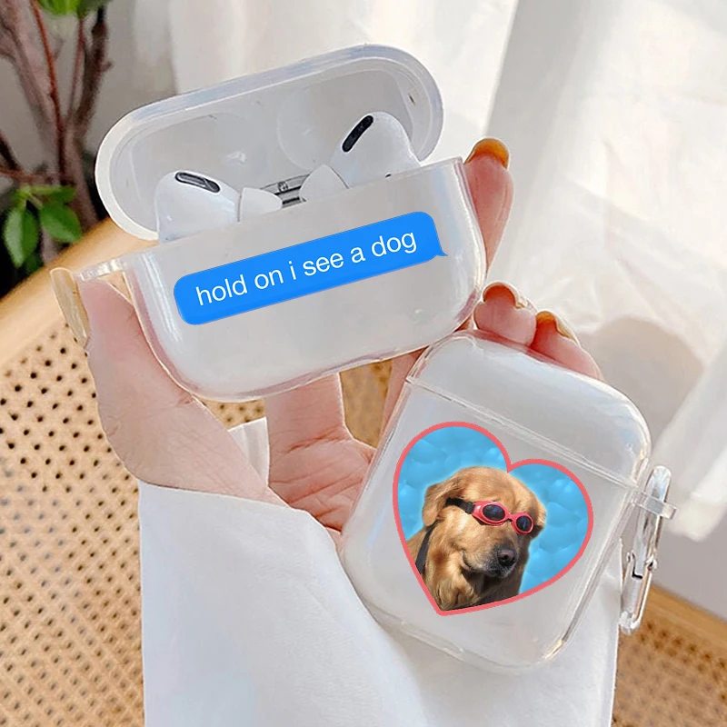 

Забавный чехол для телефона с надписью «I See A Dog Meme» для Apple Airpods Pro 2, противоударные Air Pods Pro2, футляр для наушников, мягкий силиконовый чехол