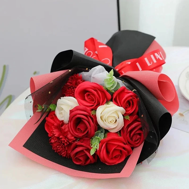 Искусственные Розы Духи Цветы Шелковый Шифон Декоративный Букет Для Обучения На