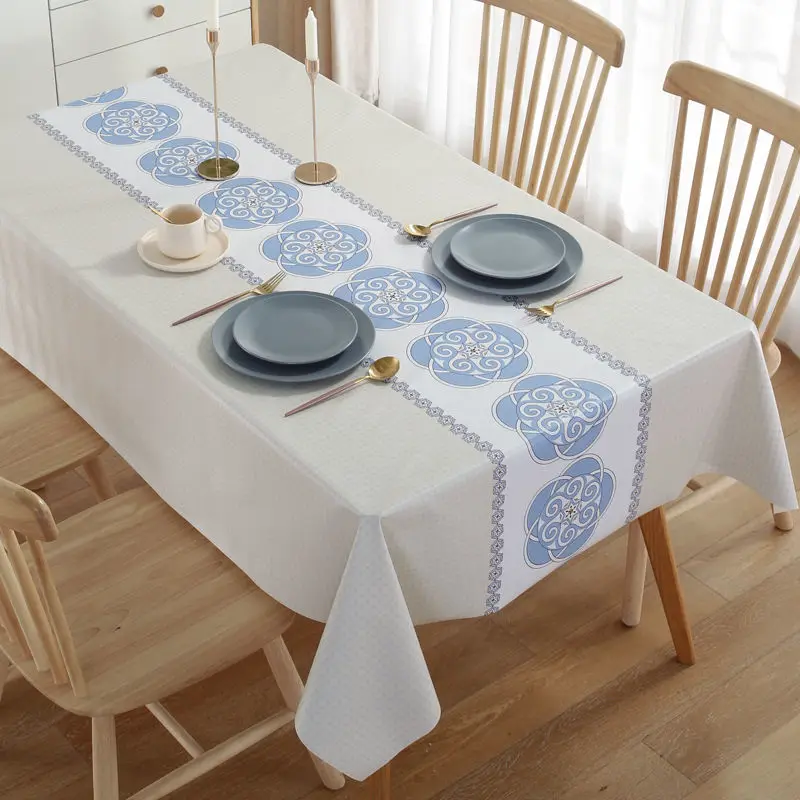

New Classical Rectangular Tablecloth Waterproof and Oilproof Tablecloth Home Wedding Decoration Table Cover Mantel Mesa Manteles