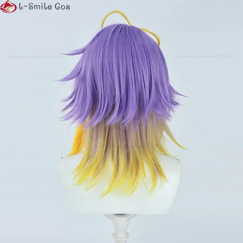 Vtuber NIJISANJI EN 6th ILUNA Idol Aster Arcadia Косплей Парик Короткий с желтыми плетеными