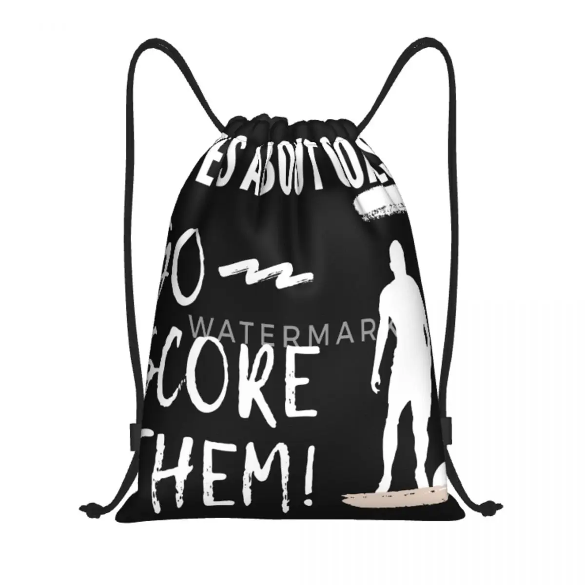 

Сумка на шнурке с мотивационной цитатой Life Is About Goal, рюкзак, персонализированная сумка большой вместимости, сумка для путешествий, хороший п...