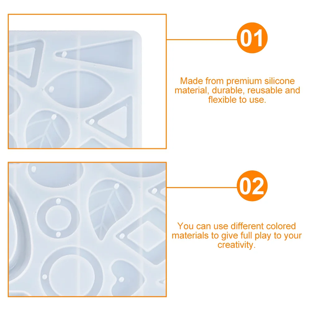 Earring Pendant Mold Jewelry DIY Silicone Making Crystal Epoxy Hanging Adornment