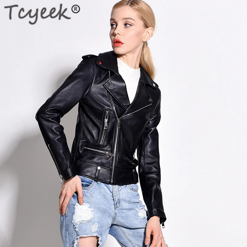 Female 100% Coat Real Sheepskin Genuine Leather Jacket Women Montone Streetwear Natural Women's Leather Jackets Clothes