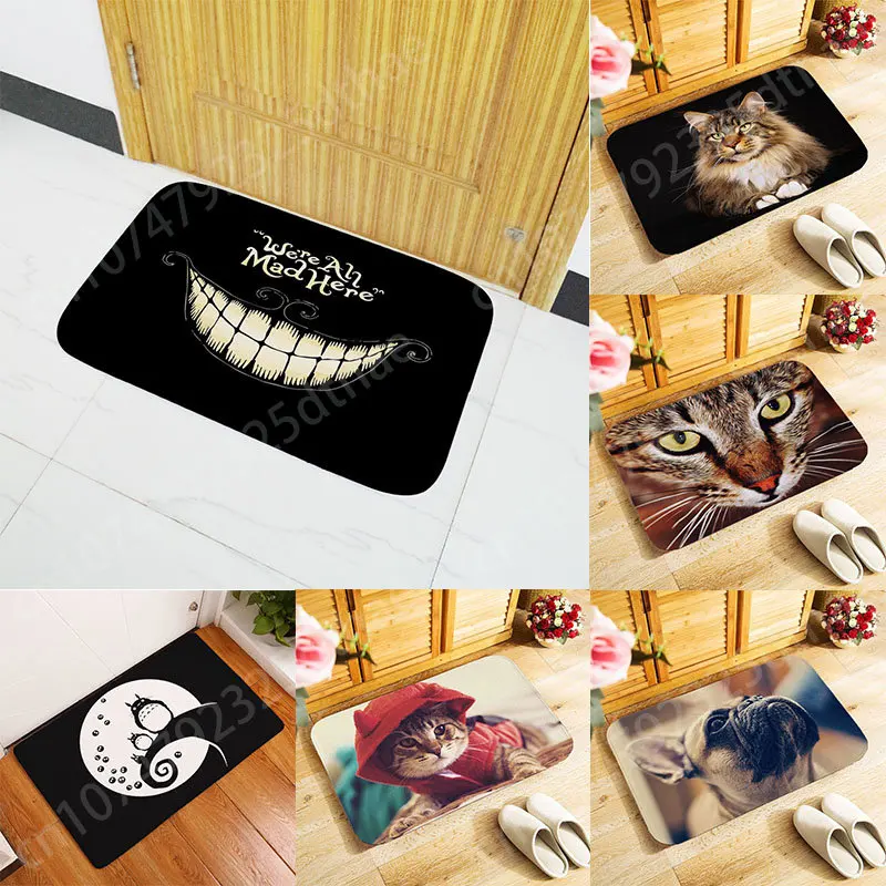 

We' Re All Mad Here Printed Entrance Doormat Living Room Carpet Bathroom Mat Floor Rugs Carpets Foot Kitchen House Door Hallway