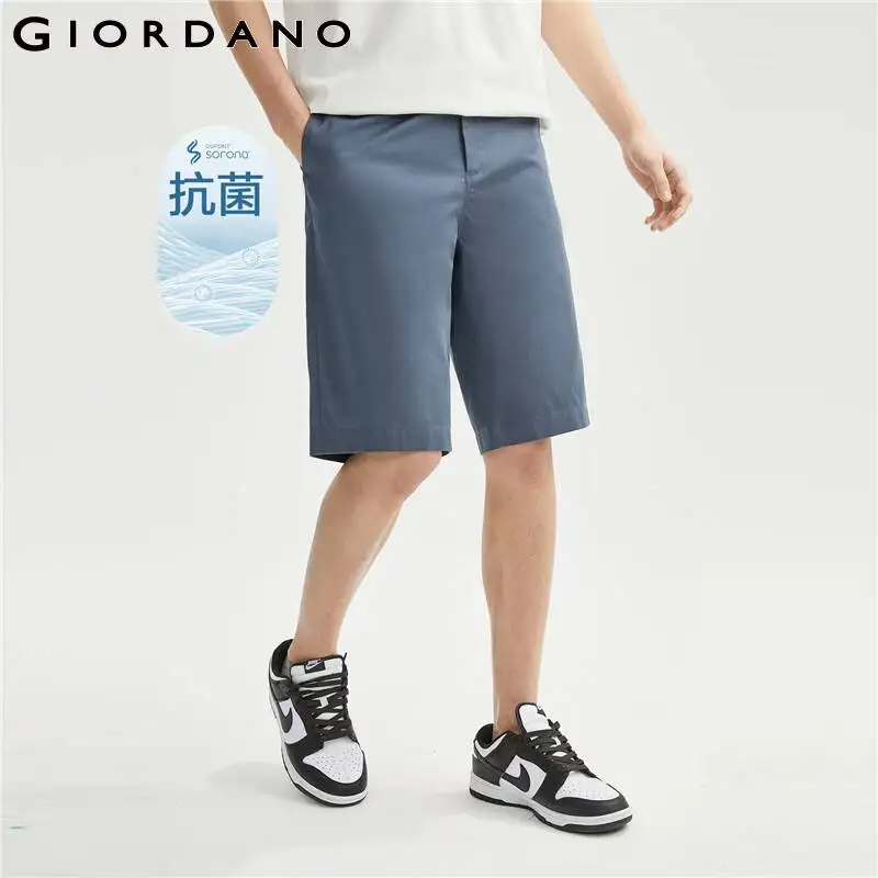 

GIORDANO Men Shorts High-Tech Antimicrobial Sorona Shorts Comfort Mid Low Rise Lightweight Summer Fashion Casual Shorts 01103304