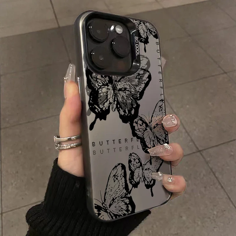 Ретро чехол для телефона с черной бабочкой Xiaomi Redmi Note 13 4G 11 10 12 Pro Plus 5G 11S 12S 13C