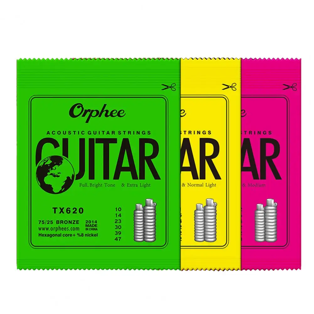 for Orphee TX620 630 640 Single Folk Guitar String High Strength Replacement Universal Wooden Guitars Strings