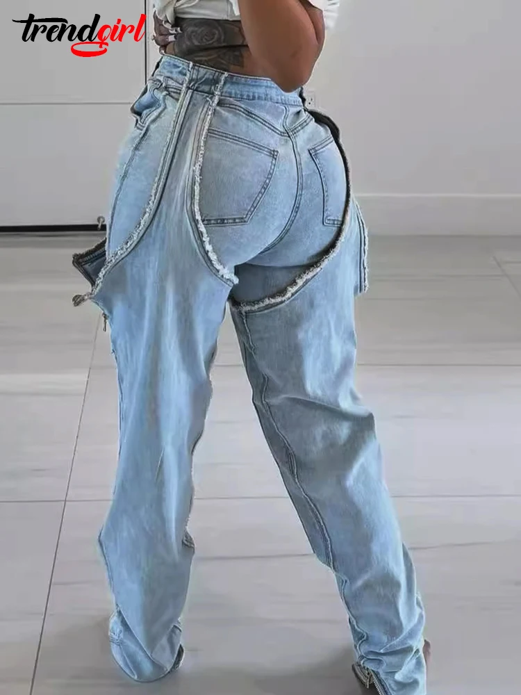 Модные джинсовые брюки-карго Mlaiscsr в стиле пэчворк женские свободные мешковатые
