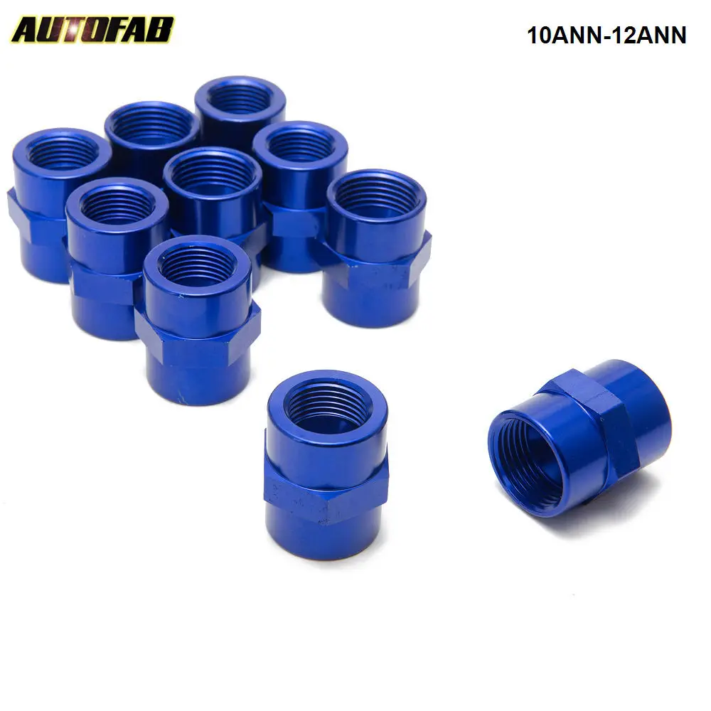 

10PCS/LOT Fitting Flare Reducer Female -12 AN to Female -10 AN Blue AF-10ANN-12ANN