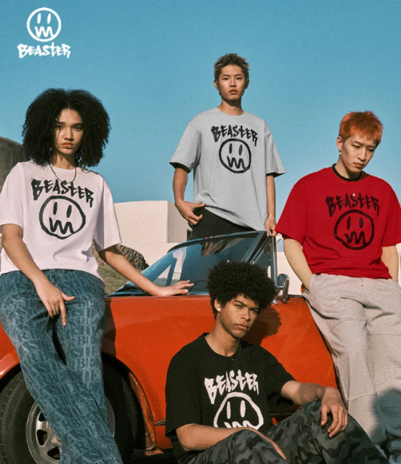 

Футболка BEASTER Мужская/женская с принтом, модный топ с коротким рукавом, Повседневная рубашка, для пар, на лето