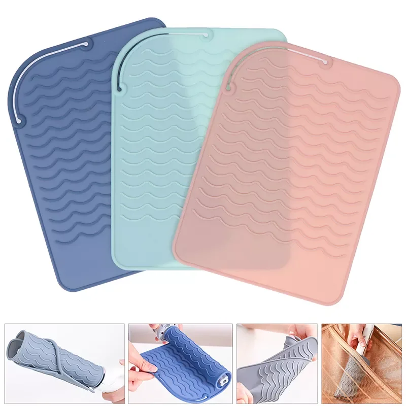 Silicone Heat Resistant Mat for Hair Straightener Flat Iron Curling Iron Tool