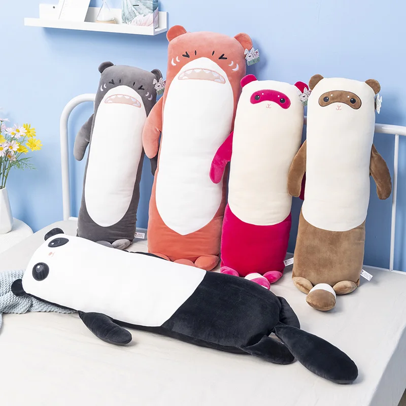 

Длинная огромная мягкая набивная подушка в виде медведя, кошки, панды с длинным хвостом, подушка для кукол, детская подушка для сна, приятный подарок
