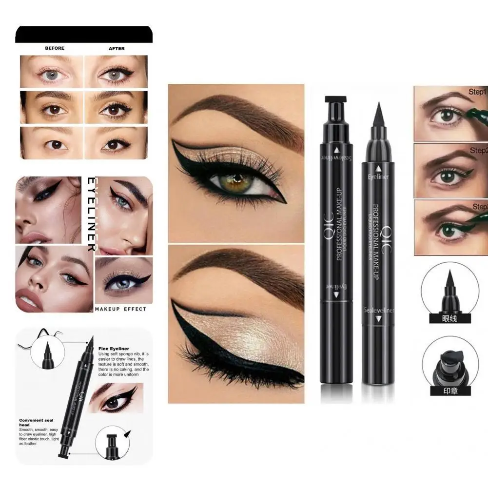 

Легкая жидкая подводка для глаз с размазывающимися крылатыми штампами карандаш для косметики
