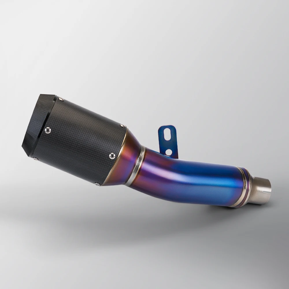 

Для YAMAHA YZF-R6 2017-2025 мотоциклетные выхлопные гоночные без шнуровки, глушитель из титанового сплава из углеродного волокна