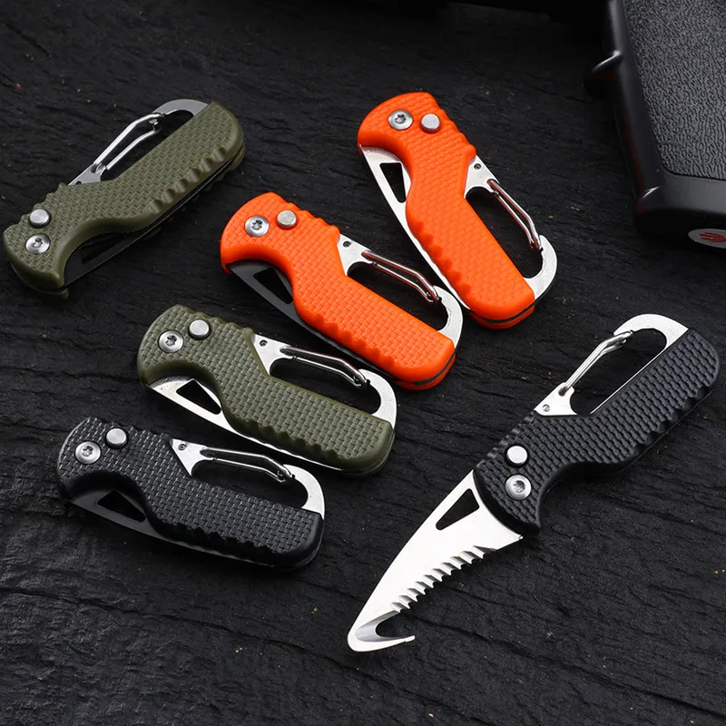 

Portable Open Box knife Quick Open Multi-purpose Outdoor Carry-on Survival Folding Knife Car Emergency Rescue Tools