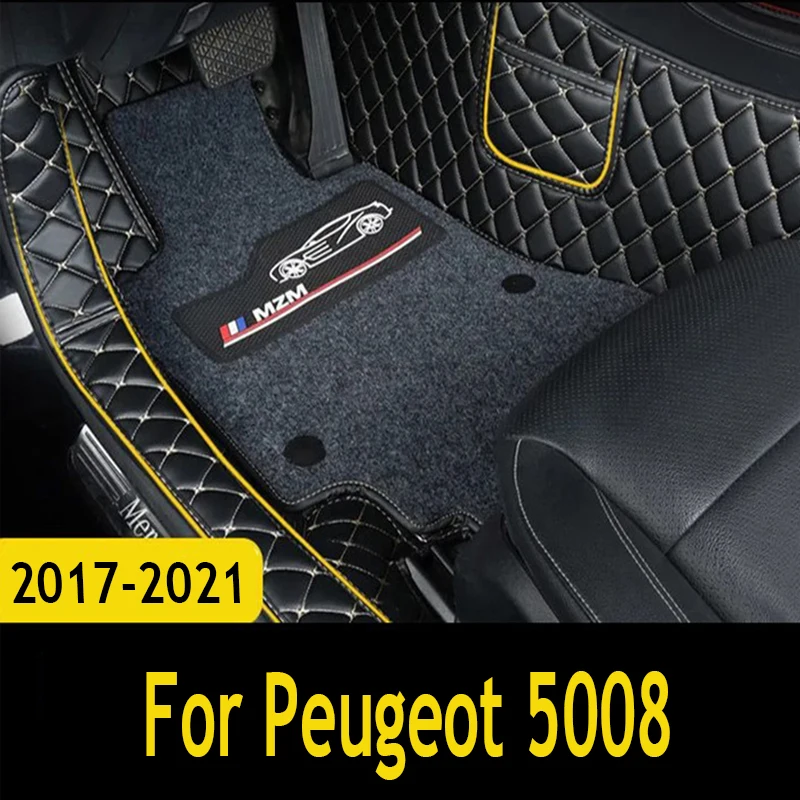 

Carpets Car Floor Mats For Peugeot 5008 MK2 2021 2020 2019 2018 2017 5 Seats Styling Covers Auto Interior Accessories Rugs