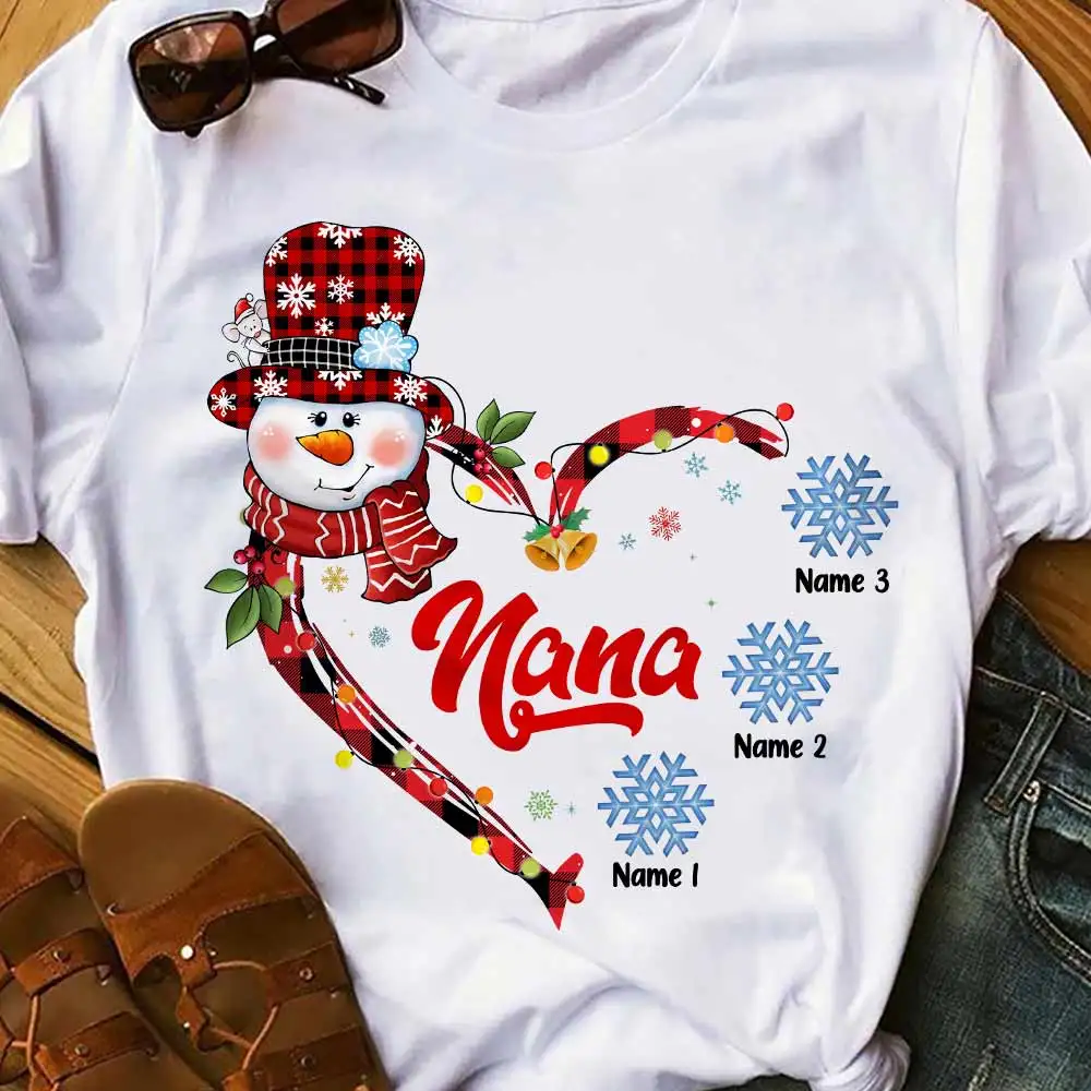 

Mom Grandma Snowman Christmas T Shirt