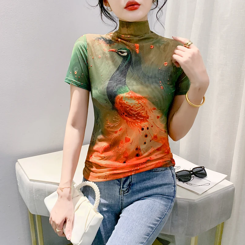 Уличная одежда в европейском стиле футболка для женщин модные топы с принтом