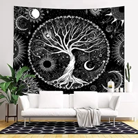 tapestry tree of life with sun moon star mystic retro tapestries wall hanging for bedroom living dorm room aesthetic decor