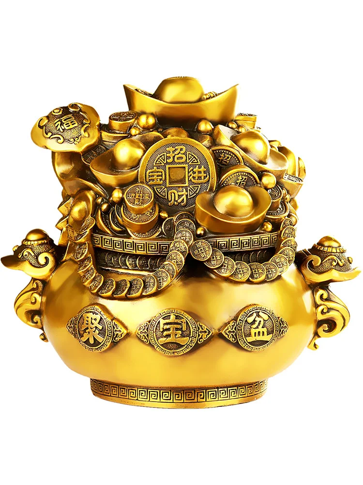 

Copper Cornucopia Decoration Ingot Fortune Creative Living Room Coin Bank Living Room Decoration Craft Opening Gift
