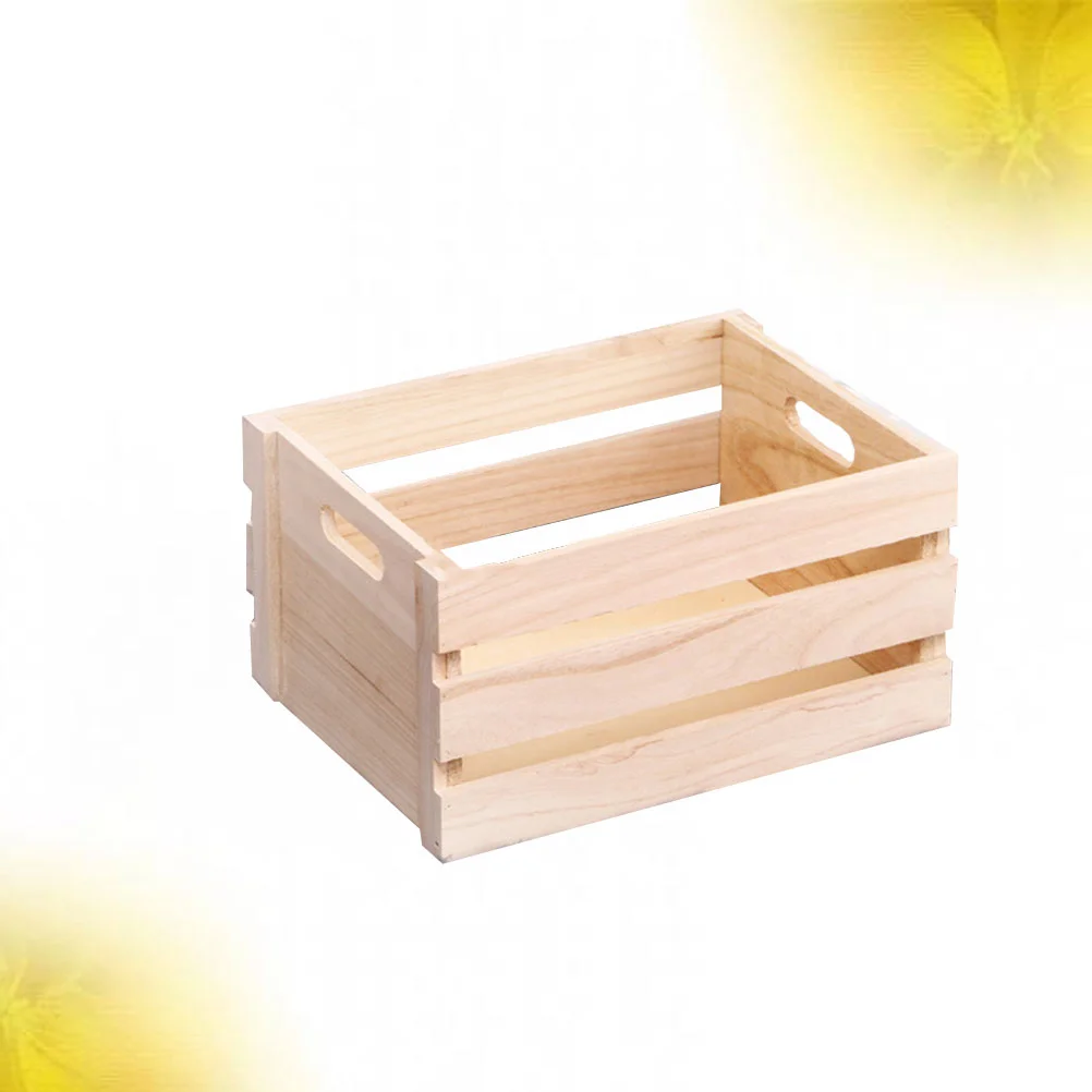 

Crates Storage Wood Wooden Box Crate Nesting Basket Bins Rustic Decorative Organizer Fruit Unfinished Shipping Desktop Baskets
