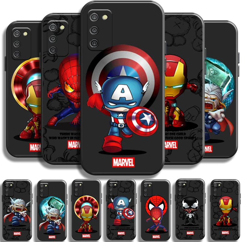 

Marvel Cartoon Avengers For Samsung Galaxy A03 A03S Phone Case Cases TPU Black Soft Back Full Protection Coque Carcasa