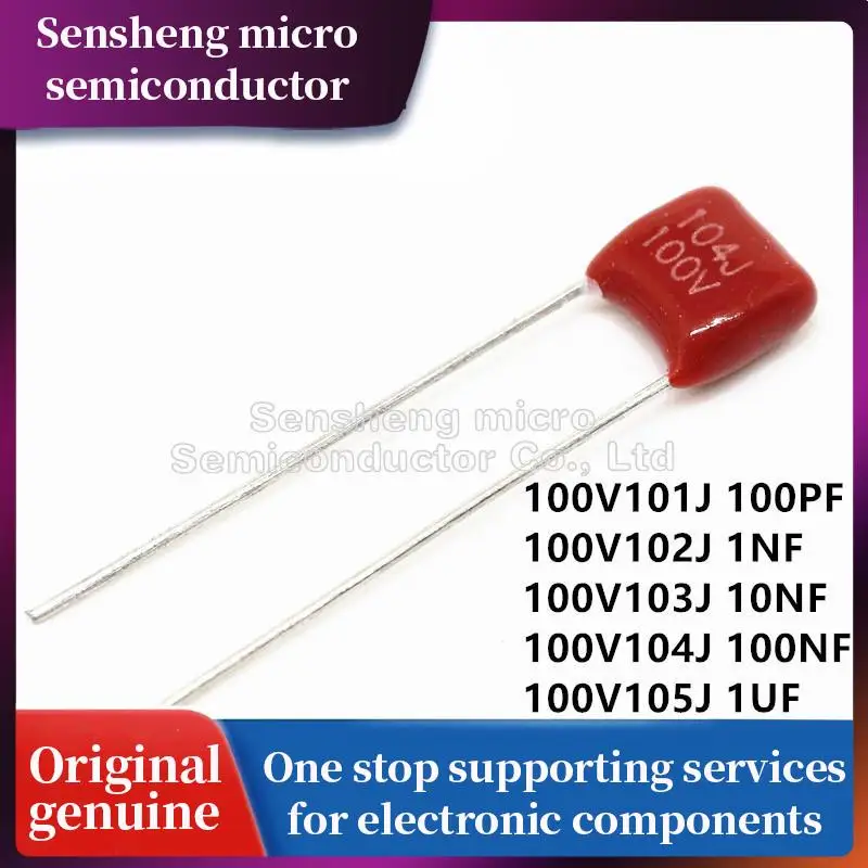 100 шт./лот 100V 101J 102J 103J 104J 105J 222J 223J 472J 473J 0 01 мкФ 1 1UF 1NF 2.2NF 4.7NF 10NF 100PF P = 5 мм CBB