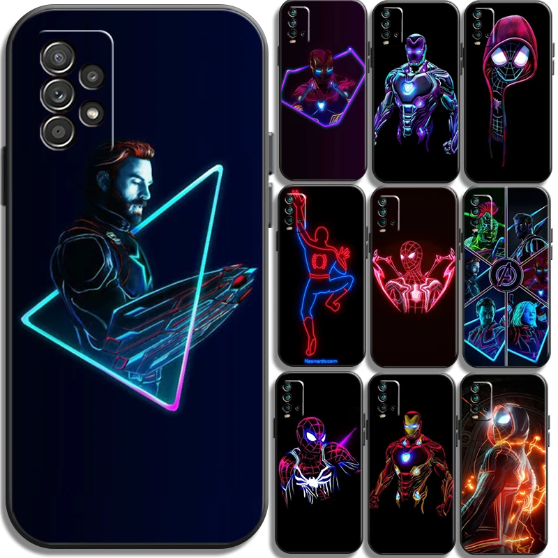 

Marvel Logo Phone Cases For Xiaomi Redmi Note 9 Pro 10 10S 10 Pro POCO F3 GT X3 GT M3 Pro X3 NFC Cases Carcasa Funda Coque