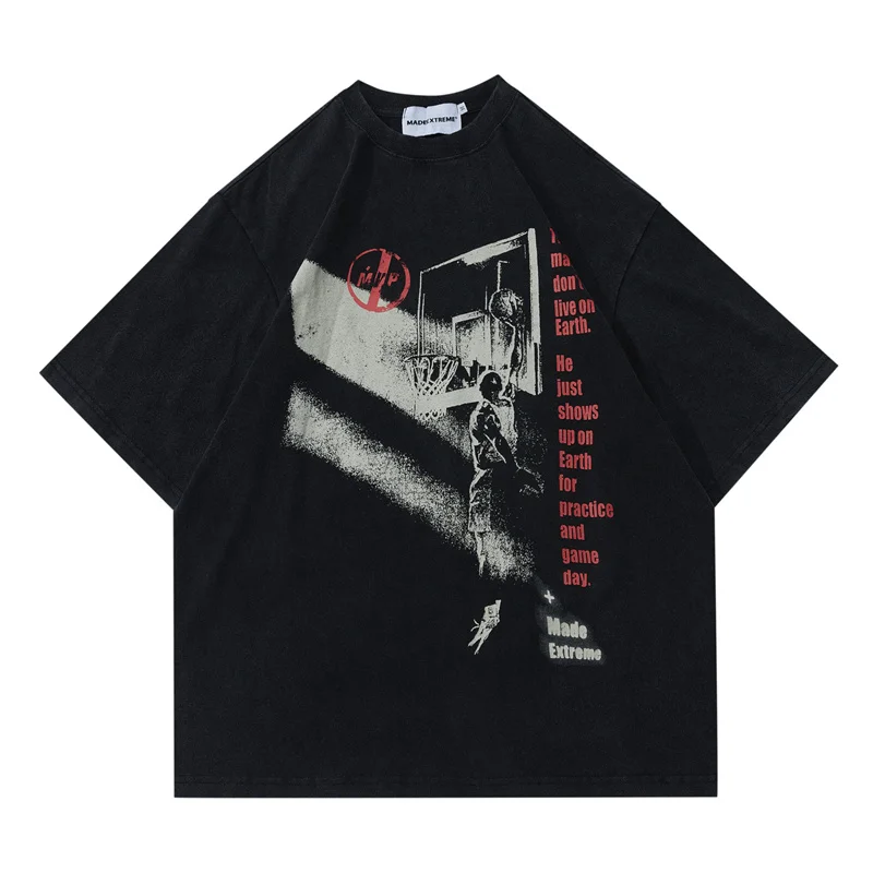 

Футболка мужская оверсайз в стиле хип-хоп, х/б