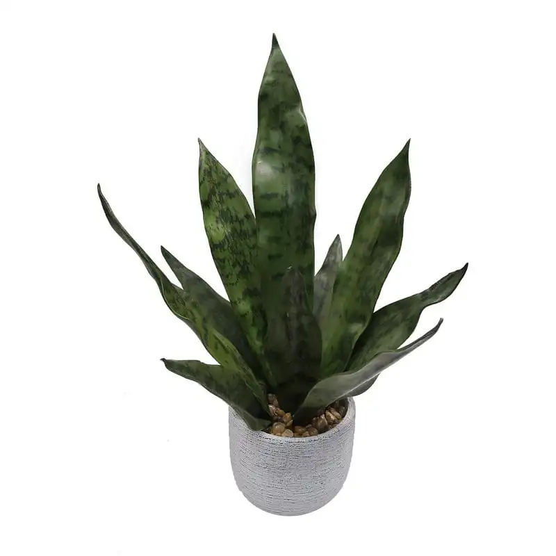 

Artificial Snake Plant Decor in Pot, Green Color. Party decorations for events Flowers artificial Bouquet holder Peony Flowers h