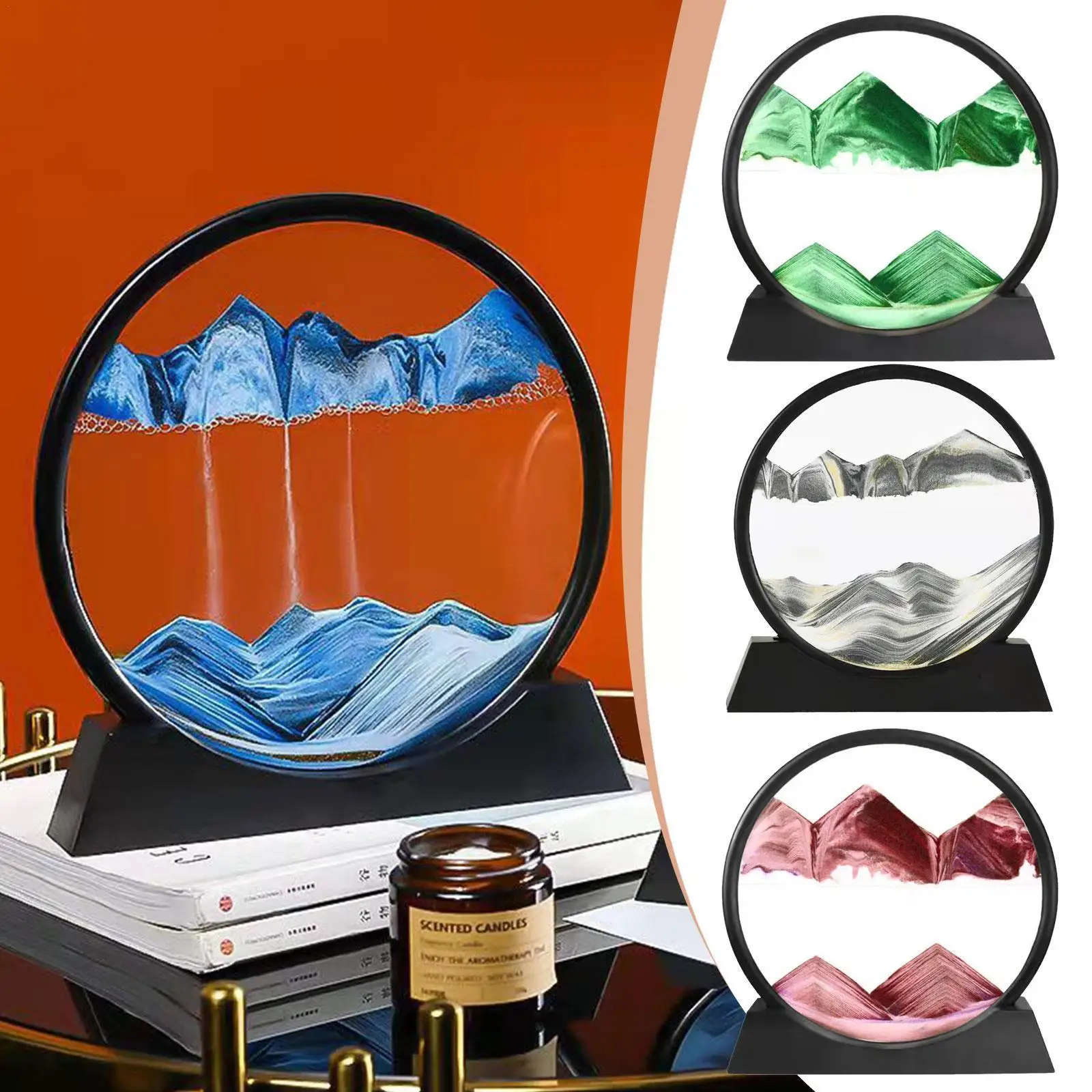 

Светодиодная лампа Sandscape, движущийся песок, художественная рама, RGB, USB, светильник Sandscape Deep 3D, декоративный светильник для движения, Sea Night Dis ...