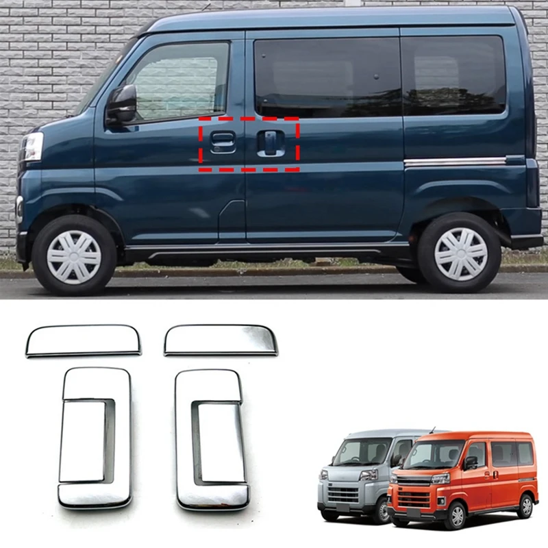 4 шт. хромированная накладка на дверную ручку для автомобилей Daihatsu ATRAI/HIJET 2022 +