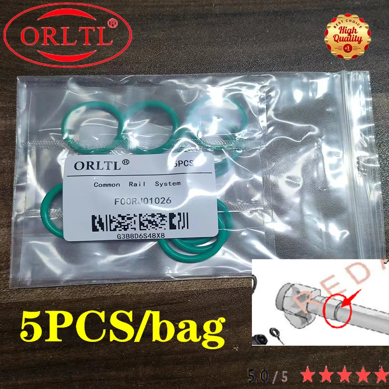 

5 шт., уплотнительные кольца F00RJ01026 для дизельного инжектора, F 00R J01 026, уплотнительное кольцо для Bosch, MERCEDES 0445120059 0445120060