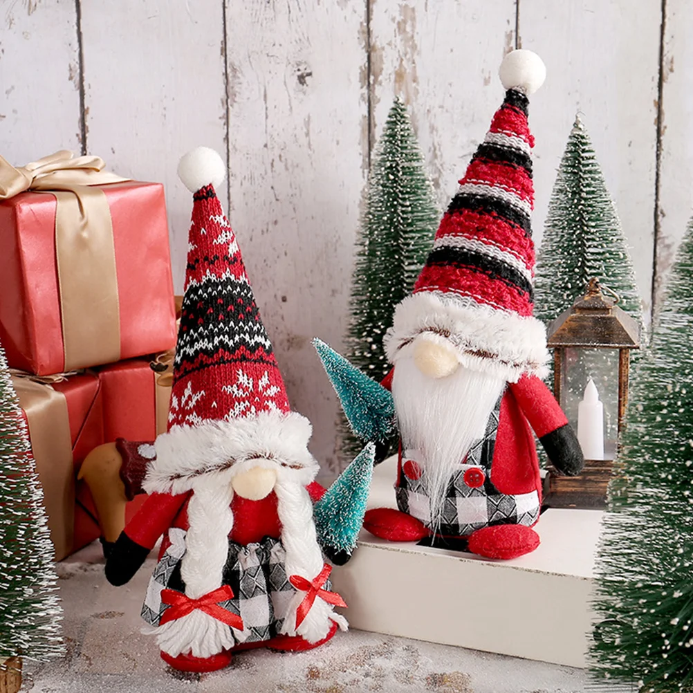 

Cute Men Women Table Top Christmas Tree Stockings Bulk Plastic Room Decorations