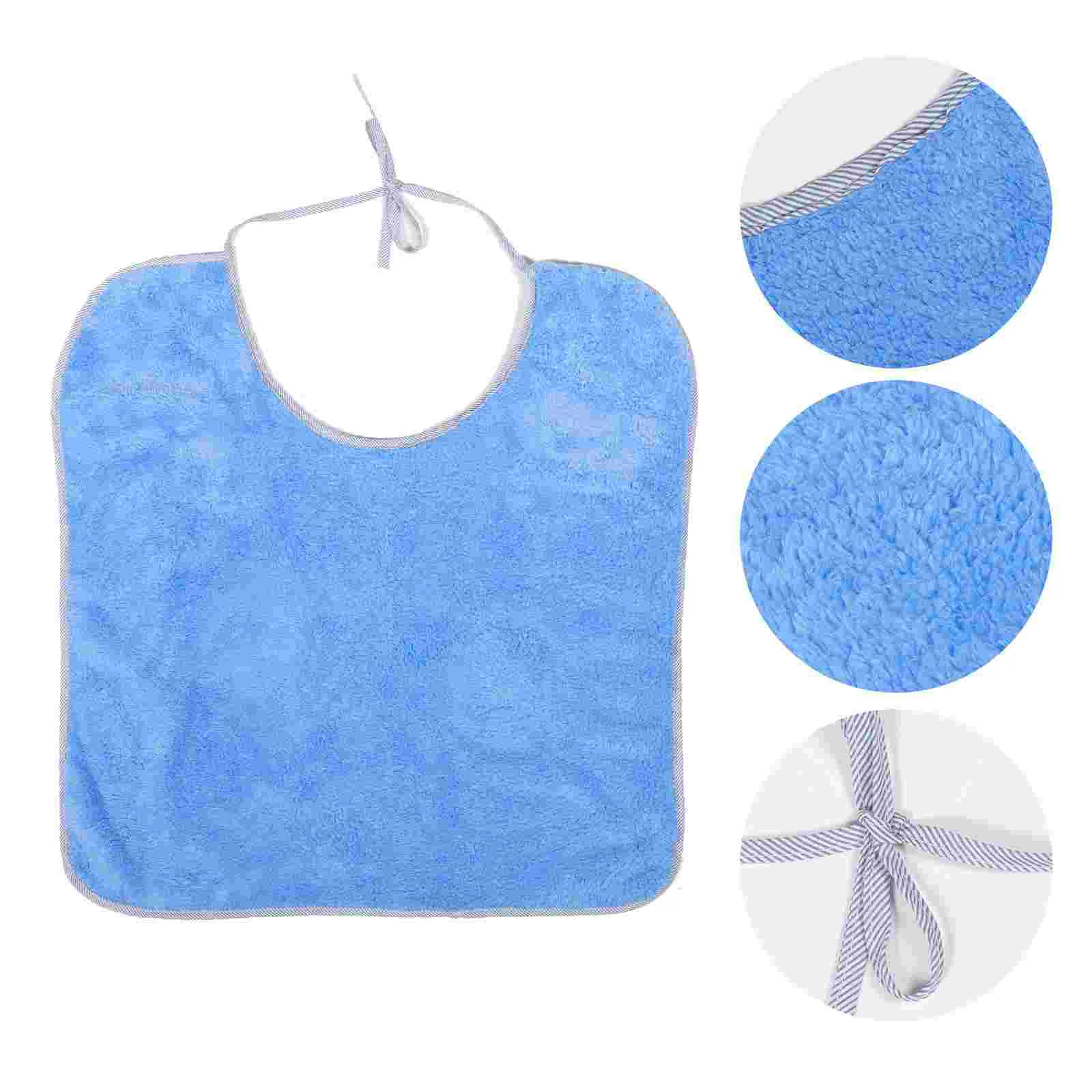 

3 Pcs Adult Bibs Folding Clothing Protector Dinner Food Eating Elderly Polyester Reusable Home