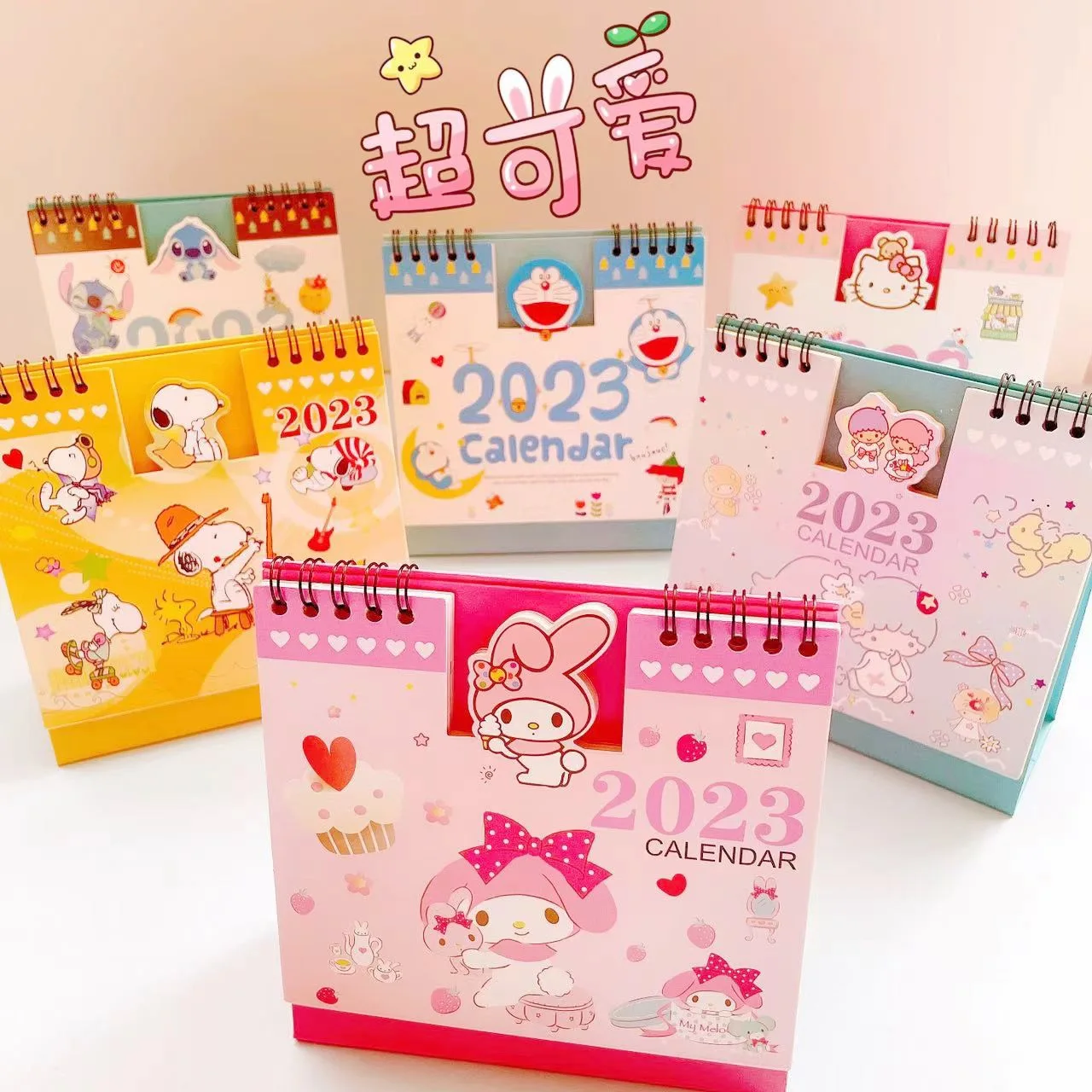 

Hello Kitty Kawaii Calendar Sanrio My Melody 2023 Desktop Diary Desk Calendar Cartoon Schedule Ornament Christmas Gift