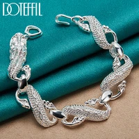 doteffil new arrival 925 sterling silver bracelet bangle cuff for man women dragon bracelet fine jewelry party christmas gift