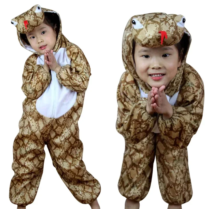 Камуфляжный костюм змеи-кобры Детский для косплея с животными комбинезон