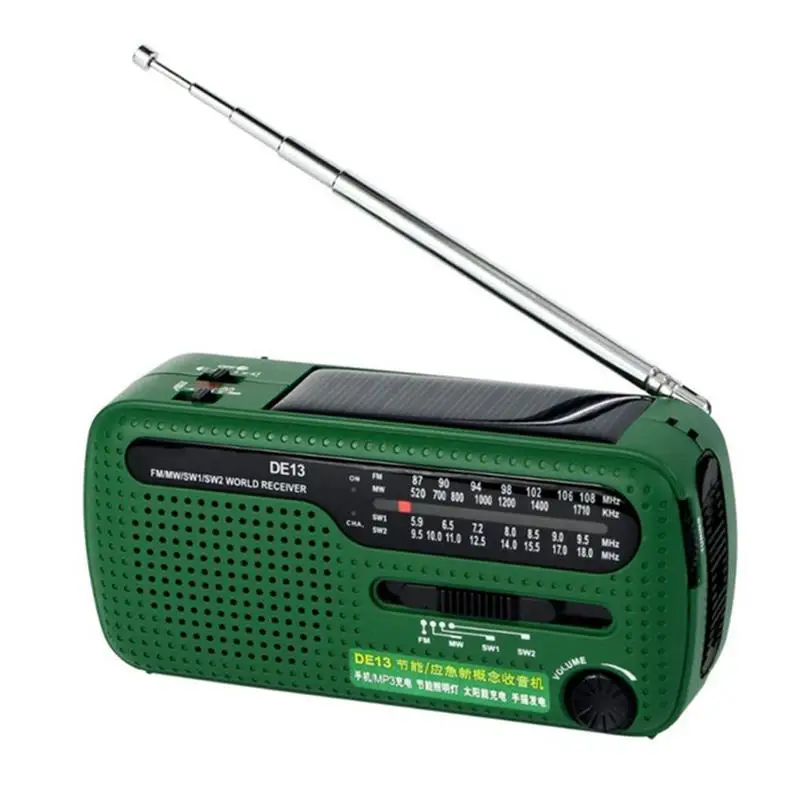 

Portable Multi-functional Solar Hand Crank Dynamo AM/FM Radio