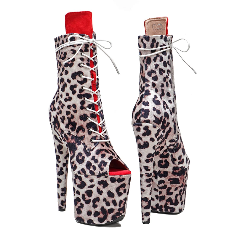 Leecabe 20CM/8Inch Women's Platform disco party High Heels Shoes Pole Dance boot