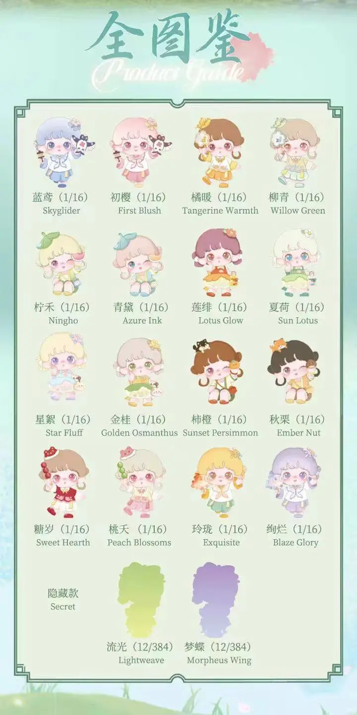 Коллекционная фигурка Yooie Four Seasons: 16 стандартных + 2 скрытых стиля, милые персонажи, тематическая серия, ПВХ, игрушка-сюрприз (art.: 3920db2e36a94) - 3920db2e36a94